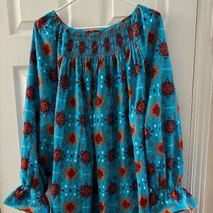 Smocked Flannel Nightgown